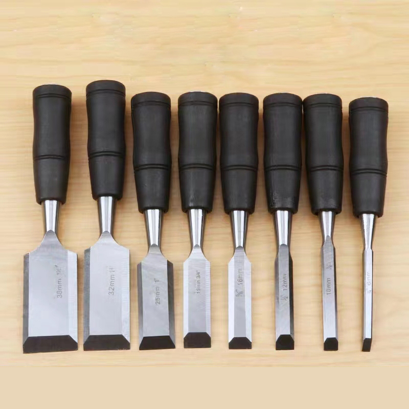 Wood Chisel Set - 8PcsWoodworking Chisel Set Core-Hung Carving Flat